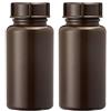3Wthings Bottiglie a collo largo in LDPE con tappo a vite, opache, Marrone, 500 ml, 2 pezzi