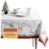 Maison d' Hermine Christmas Tradition - Tovaglia in 100% cotone per cucina, cene, piano del tavolo, decorazione per feste, matrimoni, Ringraziamento, Natale (rettangolo, 160cm x 220cm)