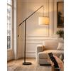 Wio-Mio Lampada da terra, lampade da terra moderne ad arco da 79 con altezza regolabile e luminosità e colore dimmerabili in continuo, lampada da terra con telecomando, lampada da terra alta per soggiorno