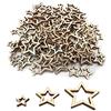 EULAPGOE 300 Pezzi Mini Fette di Stelle Legno Naturale Stelle per Decorazione Stelle Legno Fette Naturale 10 20 30 mm per la Festa Nuziale di Natale DIY Mestieri Spargimento Tabella Decorazione scrapbooking
