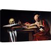 canvashop Quadri Moderni Soggiorno Caravaggio San Girolamo 120x70 Cm Quadro Camera da Letto Stampe da Parete Su Tela Canvas Arte Famosi
