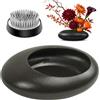 Elifinds Ikebana - Kit per vaso per fiori a forma di rana, in ceramica, per composizioni floreali (marrone scuro, misura grande)