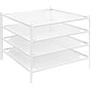 STORAGE MANIAC Stendibiancheria in rete, impilabile, per capi delicati, portatile, per interni ed esterni, colore bianco, confezione da 4