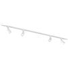 Qub Focus III, illuminazione ferroviaria monofase, GU10, 200 cm, forma i, 4 faretti, sistema ferroviario, colore: bianco