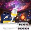 ceshu Proiettore Galassia 3-in-1 Luce Notturna, Proiettore Stelle HD Smart Dinamico 5D Olografico, Lampada Proiettore Cielo Stellato 360° USB con 13 Film per Camera da Letto, Cameretta e Viaggi
