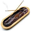 Simply Vedic Porta bastoncini di incenso, bruciatore di incenso, raccoglitore di cenere, vassoio di incenso per la decorazione della casa, lungo 25,5 cm, spazio