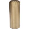INNA-Glas Vaso decorativo INNA-GLAS ALBURGIS, oro metallizzato, 25 cm, Ø 10 cm | con scanalature, vetro - Vaso da fiori