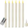 kisidus Candele a LED con telecomando, senza fiamma, con funzione timer, 6 pezzi, per Natale, decorazione della casa