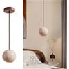 NOCHX Camera Da Letto Moderna Comodino Giallo Caverna Pietra Sospensione Luce G4 Tondo Palla Sala Da Pranzo Lampadario 170cm Regolabile Altezza Decorazione Interna Lampadario Soffitto(1 light)