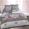 Alpes Blanc Copripiumino Chalet Winter Grigio/Biancheria da letto/Esprit Mountain (220_x_240_cm)