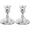 AIEDECOPT Candelabri Vintage, 2PCS Portacandele Conico, Candeliere da Tavolo，Argent | Portacandele Vintage in Metallo, Candelabro Natalizio, Decorazioni da Tavola per Occasioni Halloween, Natale e Matrimoni