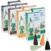 COM-FOUR® 192x coni di incenso, coni profumati in 4 sfumature natalizie | bastoncini di incenso per Avvento e Natale - Coni di incenso Erzgebirge con profumo natalizio
