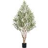 Keeplush Ulivo Artificiale 244 cm— pianta finta altaalbero artificiale da interno con 1750 foglie realistiche e 145olive di interni ed esterni, uffici e soggiorni.