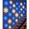 MASINIES Fiocco di neve illuminato, 12 luci LED da parete a forma di fiocco di neve, decorazione natalizia impermeabile in acrilico per finestra, decorazione invernale di Natale, multicolore