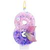 BOXOB Candele Compleanno Sirena, Candele Numeriche Rosa Viola Decorazioni Coda Sirena Cake Topper per Festa Matrimonio Anniversario (8)