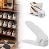 Froadp 20 organizer per scarpe regolabili in polipropilene antiscivolo, con 3 altezze regolabili, a doppio strato, salvaspazio (bianco)