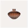 KEYHOMESTORE | Vaso ovale in vetro riciclato ambra H.14 D.19 cm