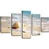 canvashop Quadri Moderni Soggiorno Mare 34 Conchiglie Cm 166X90 Quadro Su Tela Canvas Stampe Da Parete Arredo Camera Da Letto Casa Soggiorno 5 Pezzi