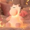 Gemmac Lampada Drago Rosa, Silicone Luce Notturna Bambini, Timer 30 Min | Touch Control, 3 Livelli Luce Calda, USB-C Ricaricabile, Luce Notturna Neonato per Camera Bambini, Regalo per Bambine