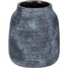 Briful Grande Vaso in Ceramica Rustico Blu Imbiancato - Alto 18 cm, Apertura 9,4 cm - per Fiori, Pampa, Piante Secche - Decorazione per la Casa