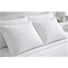 GX GARGIX Coppia Federe Trapuntate Copriguanciale, Fodere Cuscino Letto Morbide e Resistenti, Protezione Guanciali per Letto Matrimoniale o Singolo (2XFED)