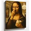 PIGPIGFLY Parodia Moderna della Monna Lisa - Stampa d'Arte Umoristica 30x40cm, Poster con Cornice per uno Stile Ironico e Fuori dagli Schemi