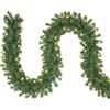 SALCAR Ghirlanda Natalizia Artificiale Verde 3m con 100 Luci LED, Ghirlanda di Abete Decorata per Caminetti, Scale, Pareti e Porte - Decorazione Pre-Illuminata per Natale