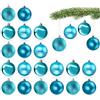 com-four® 20x Palline di Natale, palline di plastica per Natale | decorazioni per l'albero di Natale con pendente - Ø 6 cm