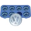 BRISA VW Collection - Stampo Silicone per Ghiaccio e Dolci | Volkswagen Formine per Ghiaccio e Dolci, Set da 8, Adatte al Forno, per Feste Estive, VW Logo/Blu