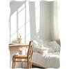 TSKDKIT Specchio da parete ondulato 50 x 40 cm da incollare per muro, adesivo senza foratura, specchio acrilico senza cornice, per bagno, porta armadio, corridoio
