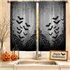 Generic Tende da cucina a tema Halloween con ragnatela e pipistrello, 66 x 114 cm | Pipistrelli volanti, stile gotico, cucina stagionale, mantovana per finestre, decorazione spettrale