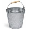 mille idee Secchio in Latta Zincata con Manico in Metallo e Impugnatura in Legno - 7L / 10L / 12L - Secchio Multiuso per Giardino, Camino, Decorazione, Raccolta Acqua, Cenere Camino (7, Litri)