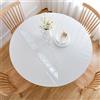 AYLFBFU Tovaglia Trasparente Rotonda 45cm - 2mm Impermeabile Copri Tavolo - Resistente all'olio, Resistente all'usura - Tovaglia da Esterno per Interno ed Esterno