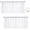IFTHGIO 2 Tenda Corta per Finestra,IFTHGIO Tende Bistrò Semitrasparenti 130 X 45 CM | Tenda Per Mobile Bagno,Short Curtain,Tenda Decorativa Per Armadio,Con 2.5 CM Occhielli,Traspirante,Per Soggiorno, Bagno