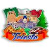 Quwsne Magnete da frigorifero Trieste Italia magnete da frigorifero souvenir da viaggio in città regali turistici 3D classici monumenti artigianali fatti a mano decorazione domestica -1292