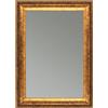 Clamaro Specchio da Parete Franz, Bronzo, 50 x 50 cm, Legno Massello | Legno di Abete, Specchio in Vetro Vero, Pannello Posteriore HDF, Gancio in Metallo, Verticale e Orizzontale, Barocco Antico