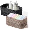 jinminamz Cesto Portaoggetti,Storage Basket Cestino Impilabile Per Cosmetici, Organizer Per Il Bagno, Organizer Per Fasciatoio, Cestino Per Il Bagno (2 Pezzi)