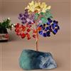 Yttriuny Albero della vita di cristallo, pietre preziose curative fatte a mano, albero dei soldi al quarzo rosa, regalo di buona fortuna per donne e uomini, alberi di cristallo per energia positiva