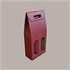 Lucgel Scatola Astuccio Porta 2 Bottiglie Olio Vino in Carta Seta Bordeaux 180x90H385mm - 10 pezzi -