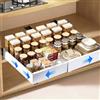 Chumix Cassetto Estraibile Cucina, Cassetti Estraibili per Cucina Cassetto Telescopico con 3 Guide Estraibili Autoadesive, larghezza Regolabile da 32 a 52 cm, Nessuna Foratura, per Cucinas, Bagno