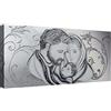 oggettando Capezzale Sacra Famiglia 02 Quadri Moderni Soggiorno Stampa su Tela Camera da Letto. (Silver, 120x60 cm)