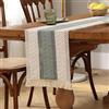 Poraceous Runner da Tavola in Lino Verde Salvia, Runner da Tavolo Moderno Boho Verde Salvia, per cucina, Tavolo da Pranzo, Decorazione per Interni, Vacanze, Feste, 30 x 140 cm