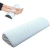 ZUMLLOMA Cuscino per ginocchia, per chi dorme sul fianco, cuscino lombare, in memory foam per ginocchia, gambe e lombari, ideale per letto, divano e ufficio (bianco grigio)