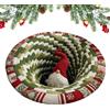 Generico Rotondo Tappeto A Visivo 3D Natale, Tappeto Natalizio 3d Poliester, Babbo Natale E Gnomi Con Motivo Tridimensionale Trapuntato, Adatto Per Soggiorno, Camera Da Letto