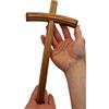 Lunexus Croce da Parete in Legno di Tiglio 28 cm - Scuro, Benedetta | Croce da parete Lunexus in legno di tiglio scuro da 28 cm, realizzata a mano e benedetta con certificato.