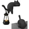 Generic Lanterna luminosa a forma di gatto, decorazione vintage con stampa 3D | Gatto, design vintage stampato 3D, simpatica lanterna statuetta, luce morbida da comodino, per camera da letto, soggiorno