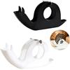 CZAKOMIX 2 Pezzi Porta Bobina per Zanzare,16.5×2.2×7.3cm(Nero, Bianco) | PVC,Antiruggine e resistente all'usura, A Forma di Lumaca,Con supporto, per Soggiorno Cucina, Camera da Letto e Campeggio