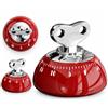 Cryptisg Timer da Cucina Meccanico, 60 Minuti Conto Alla Rovescia Magnetico | Senza Batterie Timers Cucina, Timer Visivo Bambini con Allarme Acustico, per Cucinare, Studio, Giochi, Ufficio (Rosso)