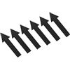 TOP-VIGOR Adesivi a freccia da 10 cm, 10 fogli in PVC, autoadesivi, per pavimenti e pareti, impermeabili, rimovibili, per interni, colore nero
