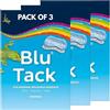 High Vibrant BluHacks - Confezione di 3 adesivi riutilizzabili originali Bostik, per casa, ufficio, fai da te, alternativa a spilli e nastri, 60 g (3)